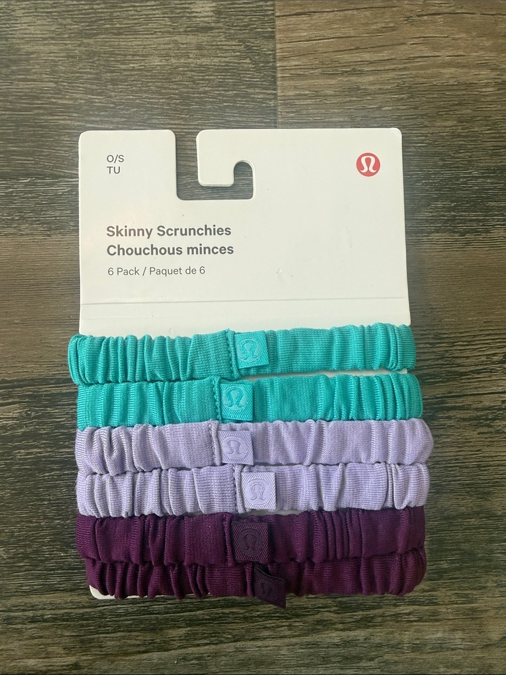 lululemon athletica Skinny Scrunchies - Teal, Lavender & Plum (6-Pack)